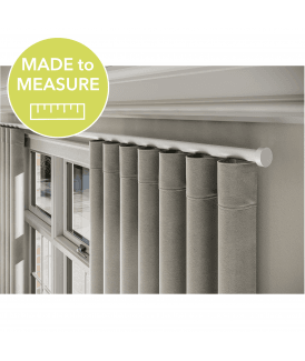 Made to Measure - 28mm Styleline Gliding Curtain Pole Set with Stud End - White