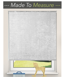 Made To Measure Light Grey Crushed Velvet Blackout Roller Blind