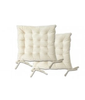 Malia Collection Velvet Seat Cushion in Cream