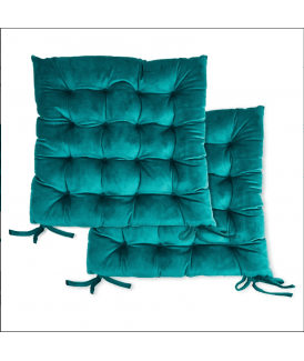 Malia Collection Velvet Seat Cushion in Emerald Green