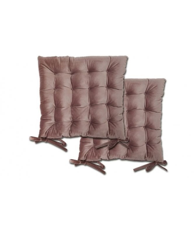 New Edge Blinds Malia Collection Velvet Seat Cushion in Heather