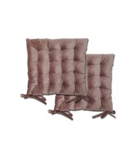 Malia Collection Velvet Seat Cushion in Heather