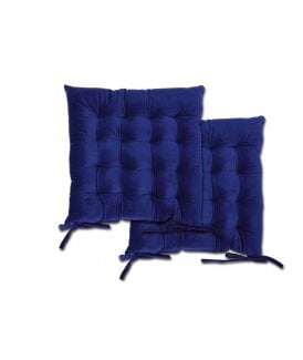 Malia Collection Velvet Seat Cushion in Navy