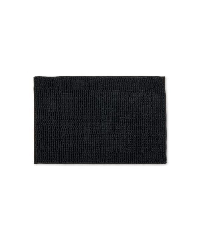 New Edge Blinds Marlow Collection Soft Touch Non-Slip Bathroom Rug in Black