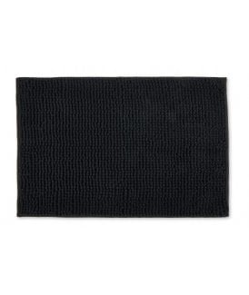 Marlow Collection Soft Touch Non-Slip Bathroom Rug in Black