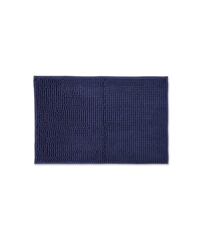 New Edge Blinds Marlow Collection Soft Touch Non-Slip Bathroom Rug in Navy