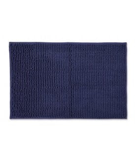 Marlow Collection Soft Touch Non-Slip Bathroom Rug in Navy