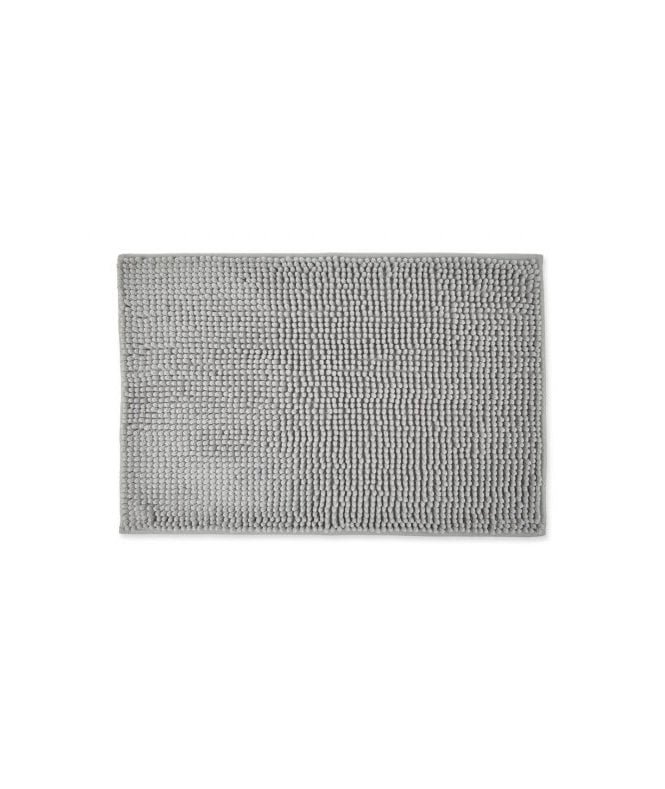 New Edge Blinds Marlow Collection Soft Touch Non-Slip Bathroom Rug in Silver
