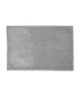 Marlow Collection Soft Touch Non-Slip Bathroom Rug in Silver