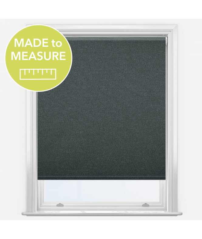 New Edge Blinds Marlow Graphite Made to Measure Blackout Roller Blind