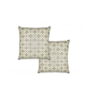 Marrakesh Collection Geometric Satin Chenille Cushion Cover in Gold