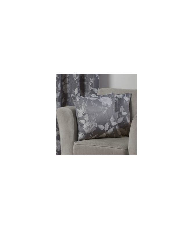 New Edge Blinds Meadows Collection Jacquard Cushion Cover in Silver
