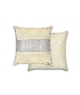 Melia Collection Diamante Panel Velvet Cushion Cover in Mink