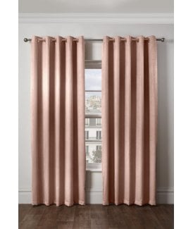 Metro Thermal Blackout Eyelet Curtains Blush Pink