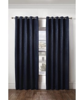 Metro Thermal Blackout Eyelet Curtains Navy