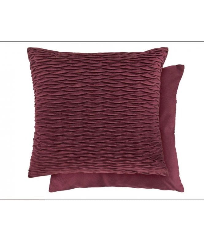 New Edge Blinds Millie Collection Soft Velvet Cushion Cover in Bordeaux Red