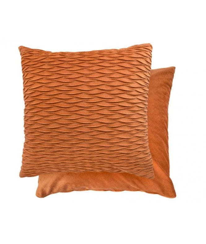 New Edge Blinds Millie Collection Soft Velvet Cushion Cover in Burnt Orange