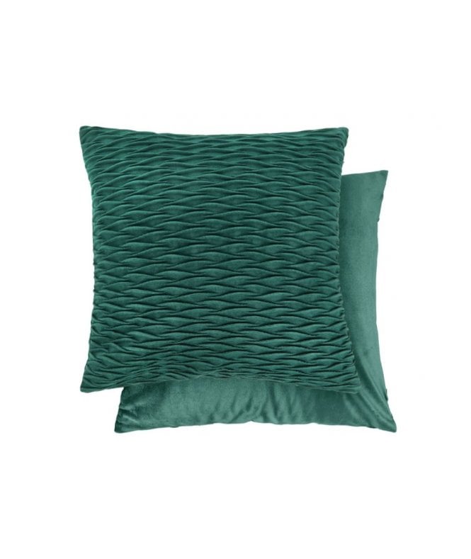 New Edge Blinds Millie Collection Soft Velvet Cushion Cover in Emerald Green