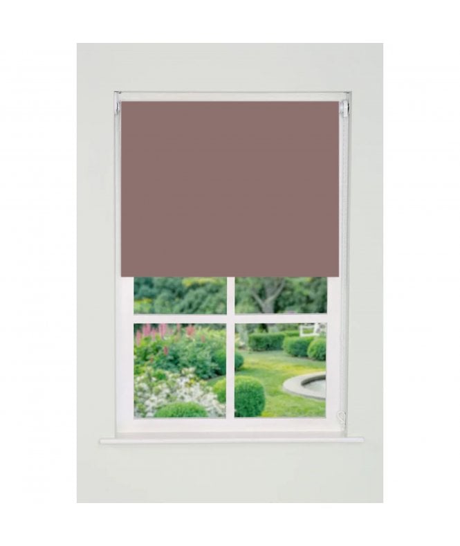 New Edge Blinds Mocha Plain Straight Edge Daylight Roller Blind (165cm Drop)