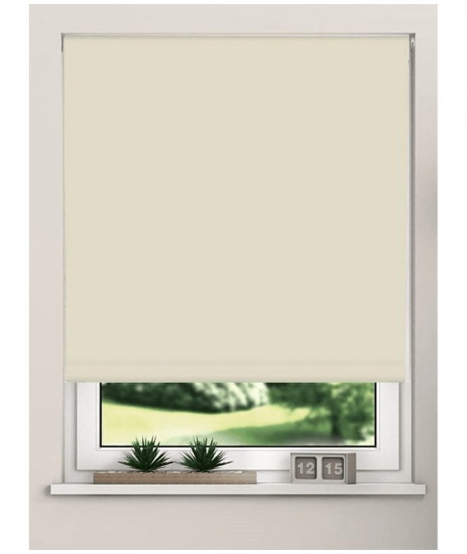 New Edge Blinds Natural Blackout Roller Blind (165cm Drop)