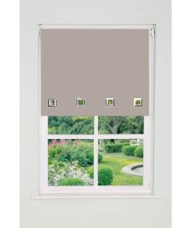 Natural Square Eyelet Edge Roller Blind (165cm Drop)
