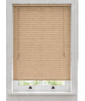 Natural Wood Grain PVC Venetian Blind 152cm Drop (25mm Slats)