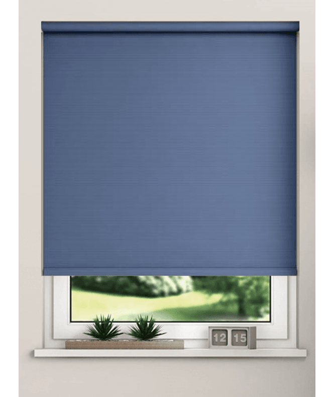 New Edge Blinds Navy Blackout Roller Blind (170cm Drop)
