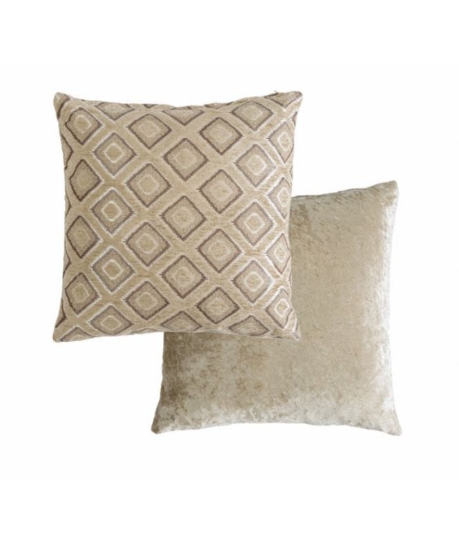 New Edge Blinds Nevada Collection Geometric Jacquard Cushion Cover in Beige