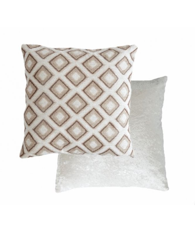New Edge Blinds Nevada Collection Geometric Jacquard Cushion Cover in Cream