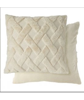Newton Cross Hatch Collection Soft Touch Cushion Cover in Cream