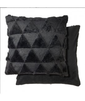 Newton Triangle Collection Soft Touch Cushion Cover in Black