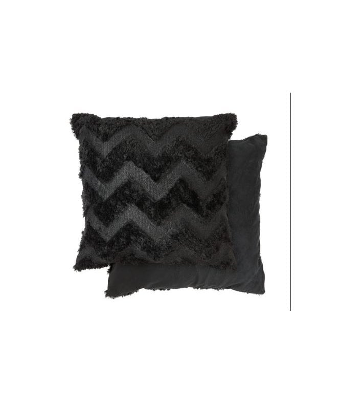 New Edge Blinds Newton Zig Zag Collection Soft Touch Cushion Cover in Black