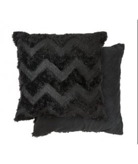 Newton Zig Zag Collection Soft Touch Cushion Cover in Black