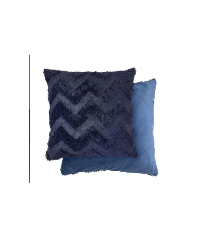 New Edge Blinds Newton Zig Zag Collection Soft Touch Cushion Cover in Navy