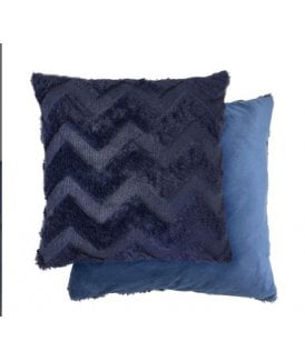 Newton Zig Zag Collection Soft Touch Cushion Cover in Navy