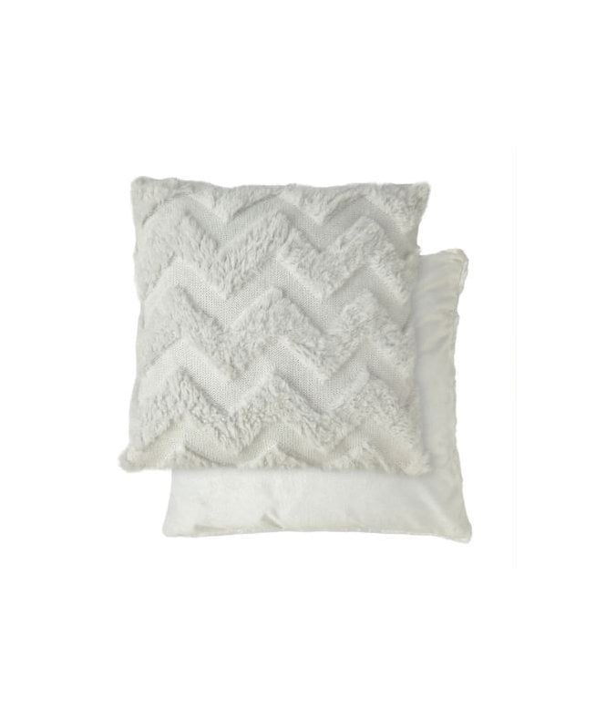 New Edge Blinds Newton Zig Zag Collection Soft Touch Cushion Cover in White