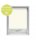 No Drill Easy Stick Self Adhesive Cream Thermal Blackout Roller Blind (170cm Drop)