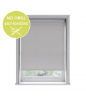 No Drill Easy Stick Self Adhesive Light Grey Thermal Blackout Roller Blind (170cm Drop)
