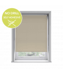 No Drill Easy Stick Self Adhesive Taupe Thermal Blackout Roller Blind (170cm Drop)