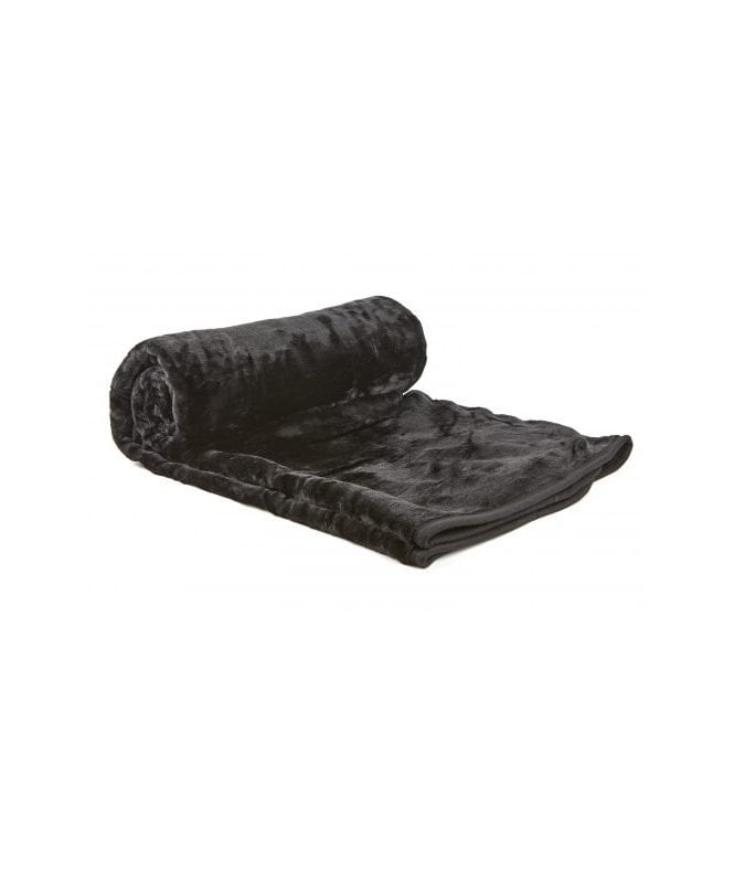 New Edge Blinds Nordic Collection Super Cosy Fleece Blanket in Black