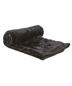 Nordic Collection Super Cosy Fleece Blanket in Black