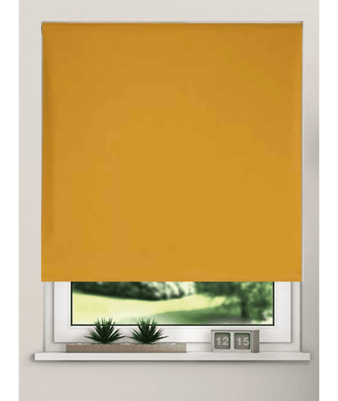 New Edge Blinds Ochre Blackout Roller Blind (170cm Drop)
