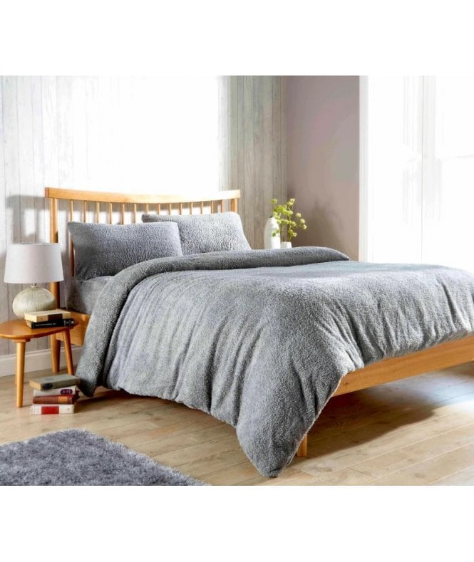 New Edge Blinds Original Teddy Duvet Set in Grey