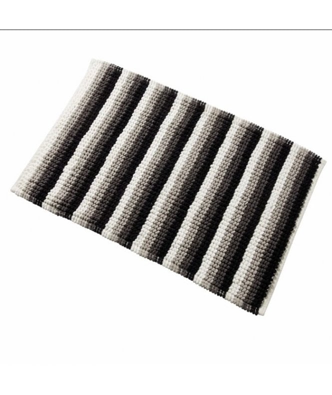 New Edge Blinds Padstow Stripe Bathmat in Grey