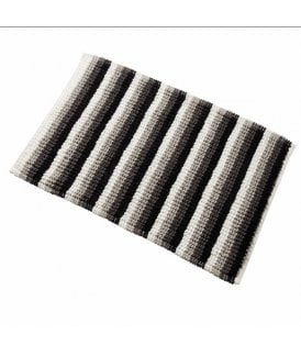 Padstow Stripe Bathmat in Grey