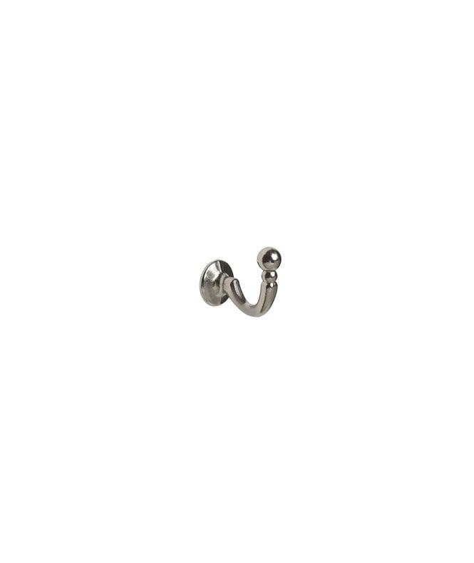 New Edge Blinds Pair Of Ball Tieback Hooks - Satin Silver