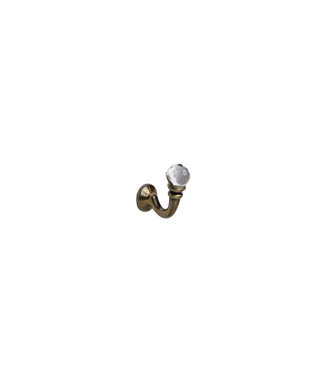 New Edge Blinds Pair Of Crystal Tieback Hooks - Antique Brass