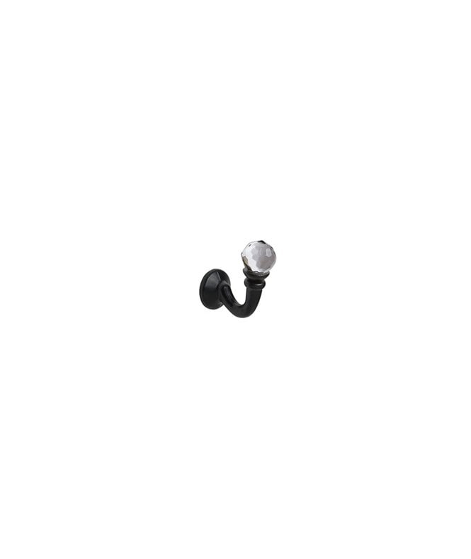 New Edge Blinds Pair Of Cyrstal Tieback Hooks - Black