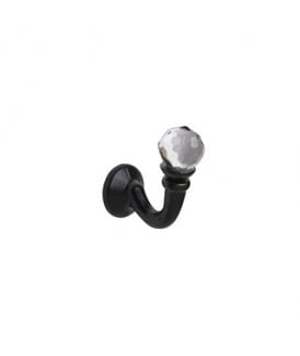 Pair Of Cyrstal Tieback Hooks - Black