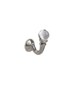 Pair Of Cyrstal Tieback Hooks - Satin Silver